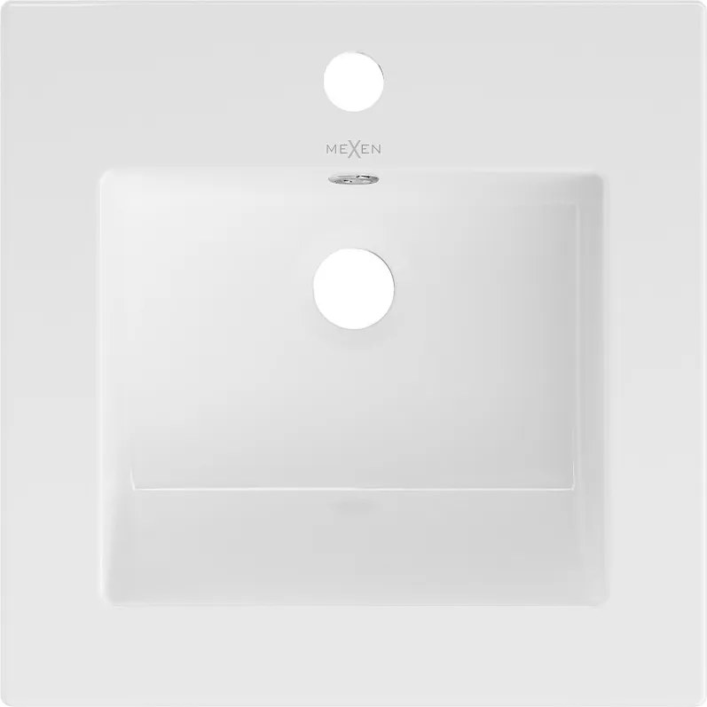 Mexen Atena chiuvetă încastrată în blat 41 x 41 cm, albă - 25014100