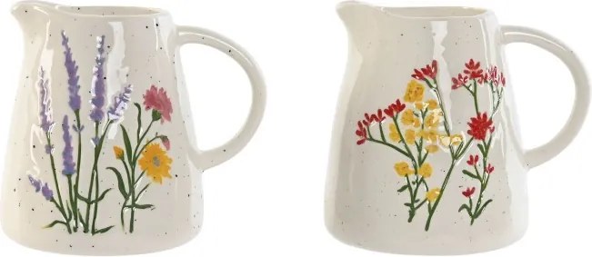 Set 2 letiere din porțelan cu motive florale, 330 ml, 12×9×10,6 cm, „Bloom"