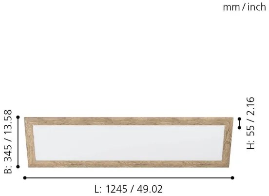 Plafonieră LED PIGLIONASSO LED/32W/230V 345x1245 mm Eglo 99437