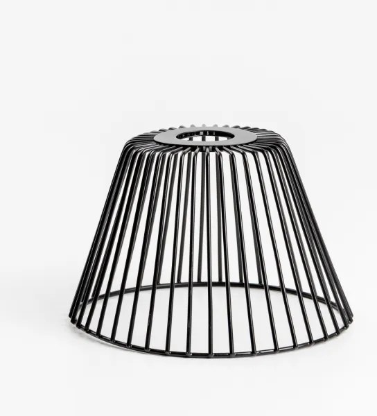 Brilagi - Lustră LED aplicată CERIA WIRE, 1xE27/40W/230V, Ø 80 cm, negru/stejar