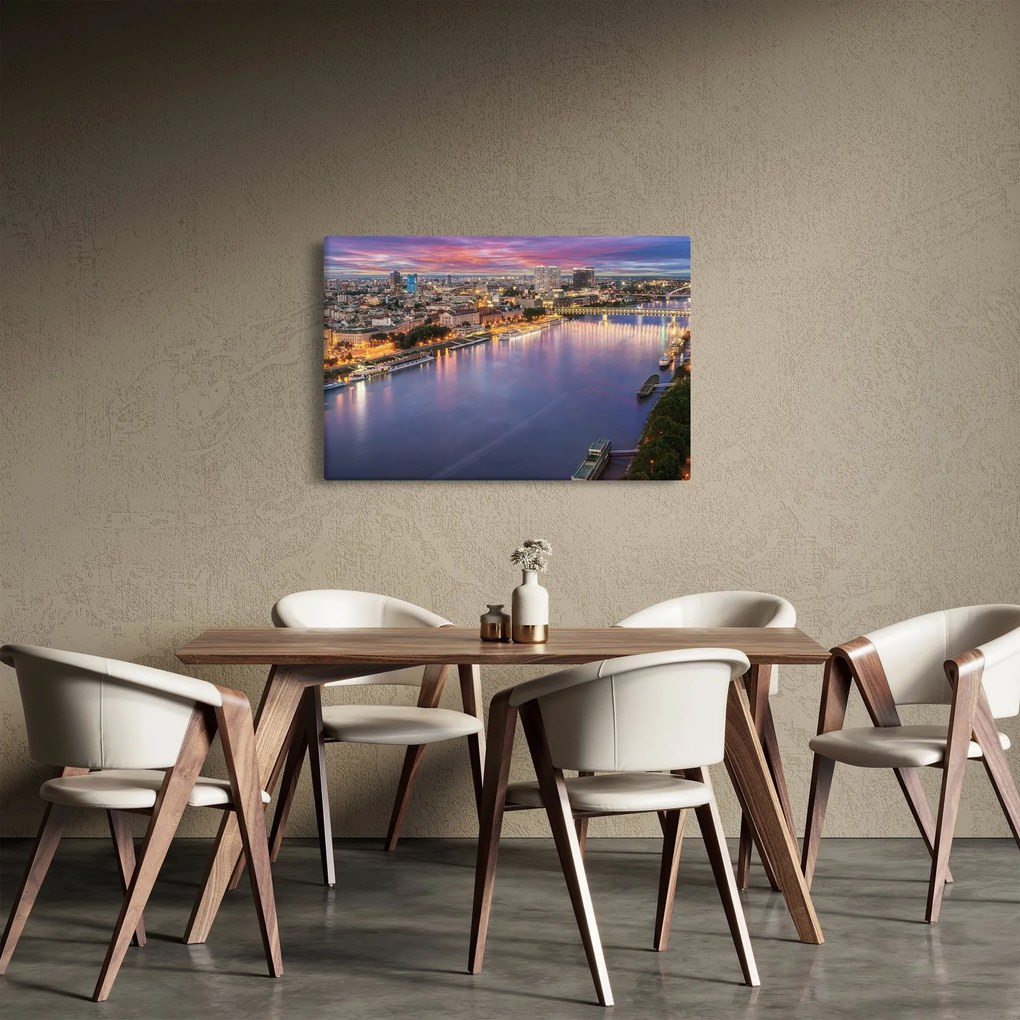 Tablou cu orașul Bratislava cu râu (90x60 cm)