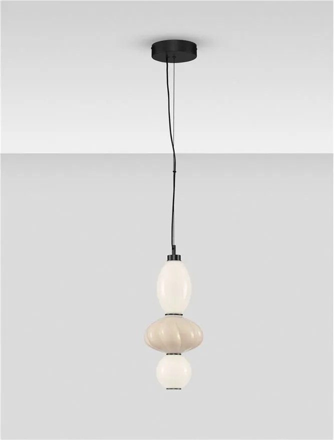 Pendul LED decorativ ceramic Bej, Alb, ONETA