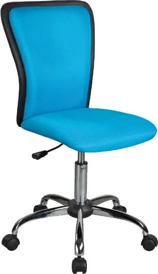 Scaun de birou ergonomic tapitat cu stofa Q99 Blue 40x42x97 cm