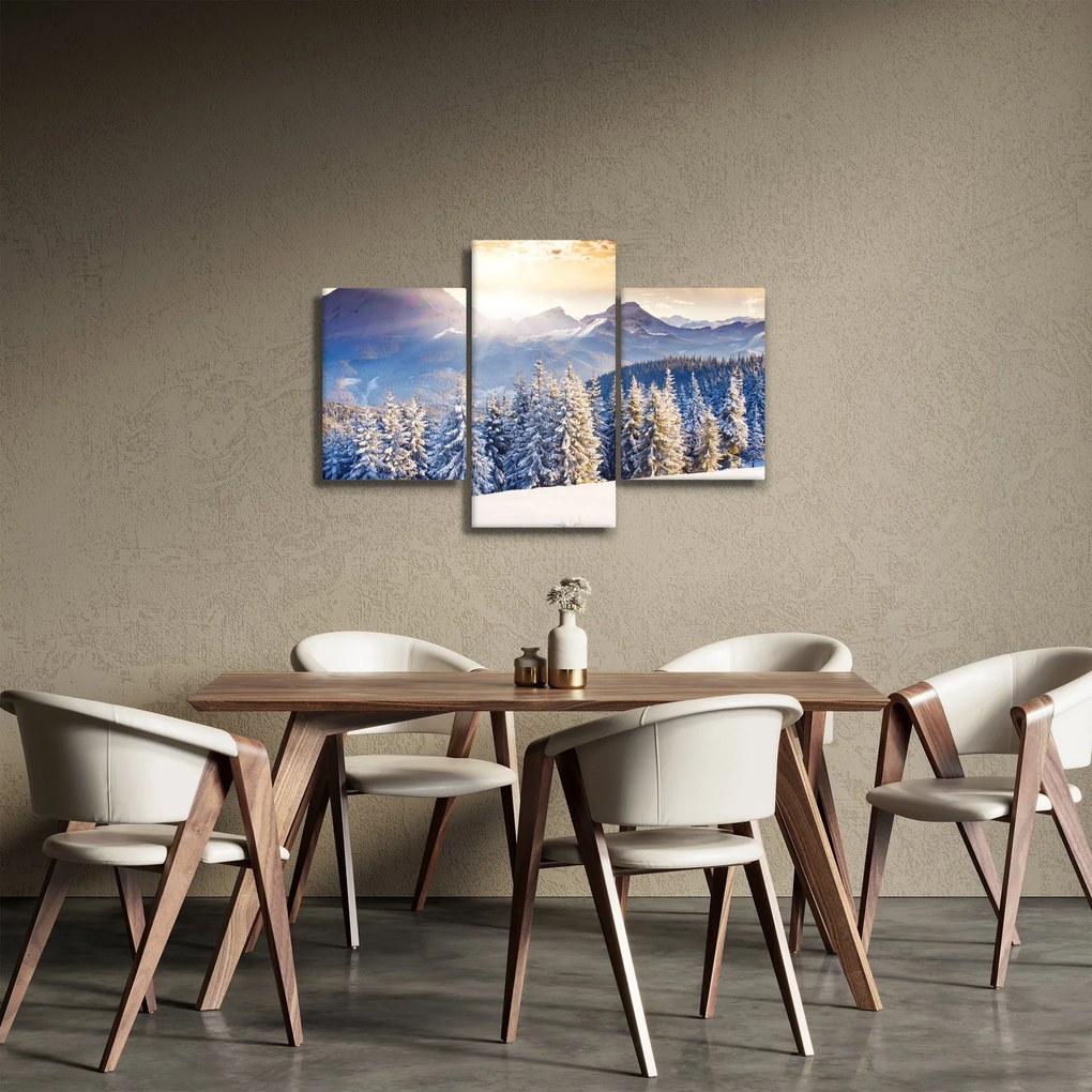 Tablou - Peisaj montan în timpul iernii (90x60 cm)