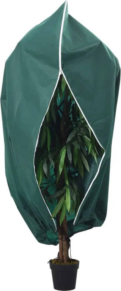 vidaXL Protecție de fleece pt plante, cu fermoar, 70 g/m², 2,36x2 m