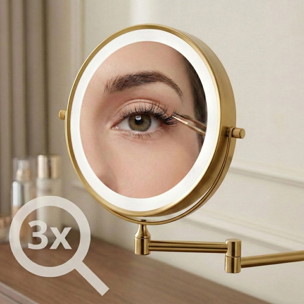 Oglindă LED Glow Old Gold