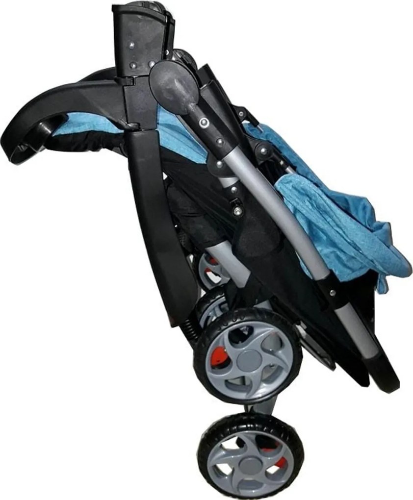 Carucior nou nascuti 2 in 1 Baby Care™ Pro C18, Maner reversibil, Spatar reglabil in 3 trepte, Amortizoare, Frana picior,Pliabil , Albastru