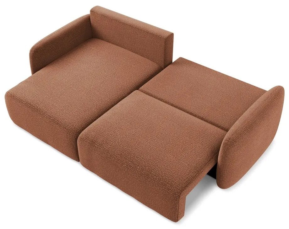 Colțar cărămiziu extensibil/cu spațiu de depozitare (cu colț pe partea stângă) Kalena – Makamii