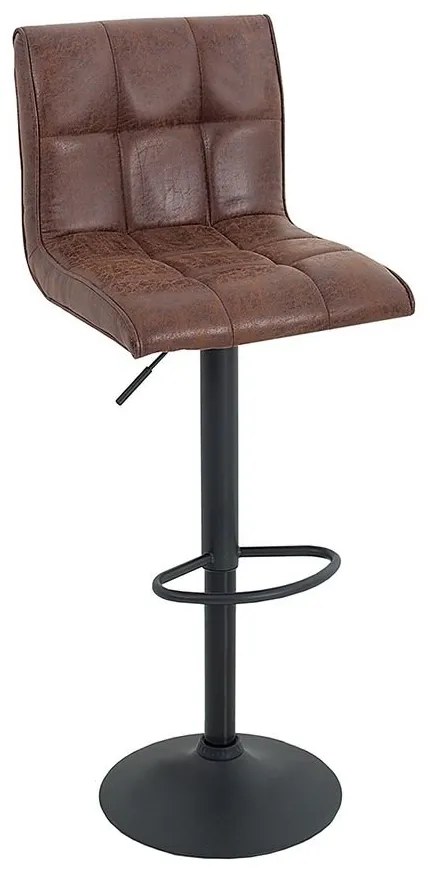Set 2 scaune bar pivotante, tapiterie microfibra Modena maro vintage A-37937 VC