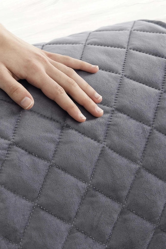 Husă de catifea pentru canapea cu două locuri Velvet gri gri-inchis 110x50 cm