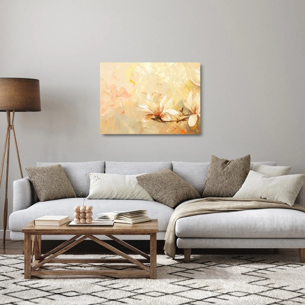 Tablou pe sticlă - Flori (70x50 cm)