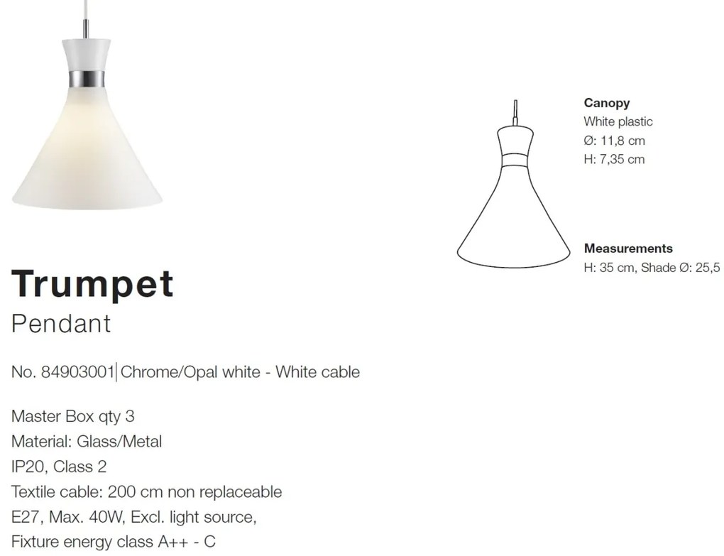 Pendul modern design scandinav Trumpet 84903001 NL