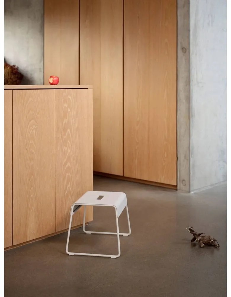 Scăunel din inox Zone A-Stool, gri deschis