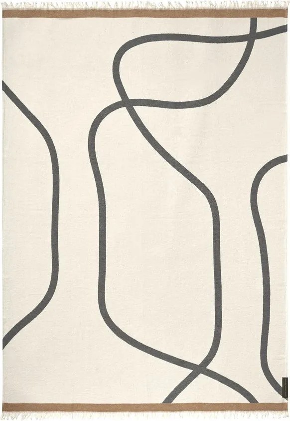 Pătură crem 130x175 cm Shadow – Mette Ditmer Denmark