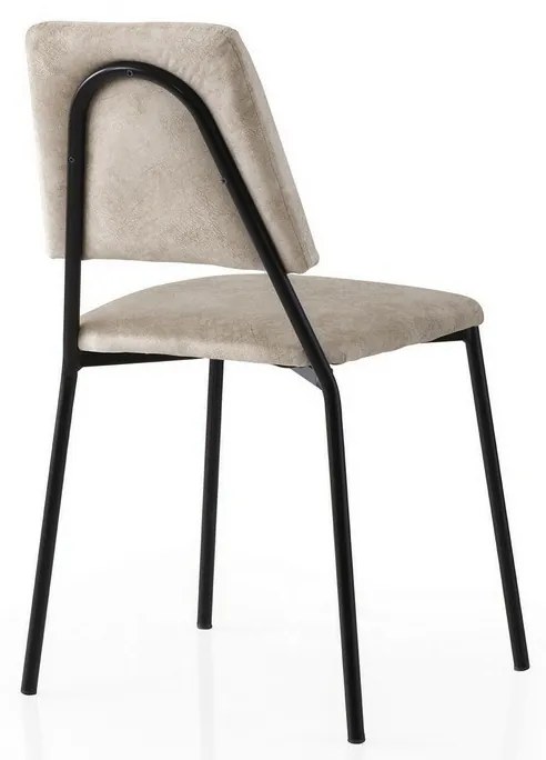 Set de scaune de sufragerie Lima Ecru and Black, 2buc.