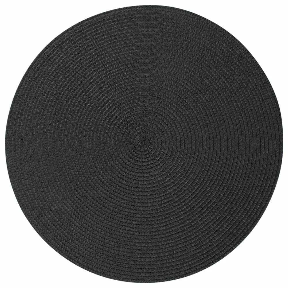 Suport de farfurie Altom Straw negru, diametru 38 cm, set de 4 buc.