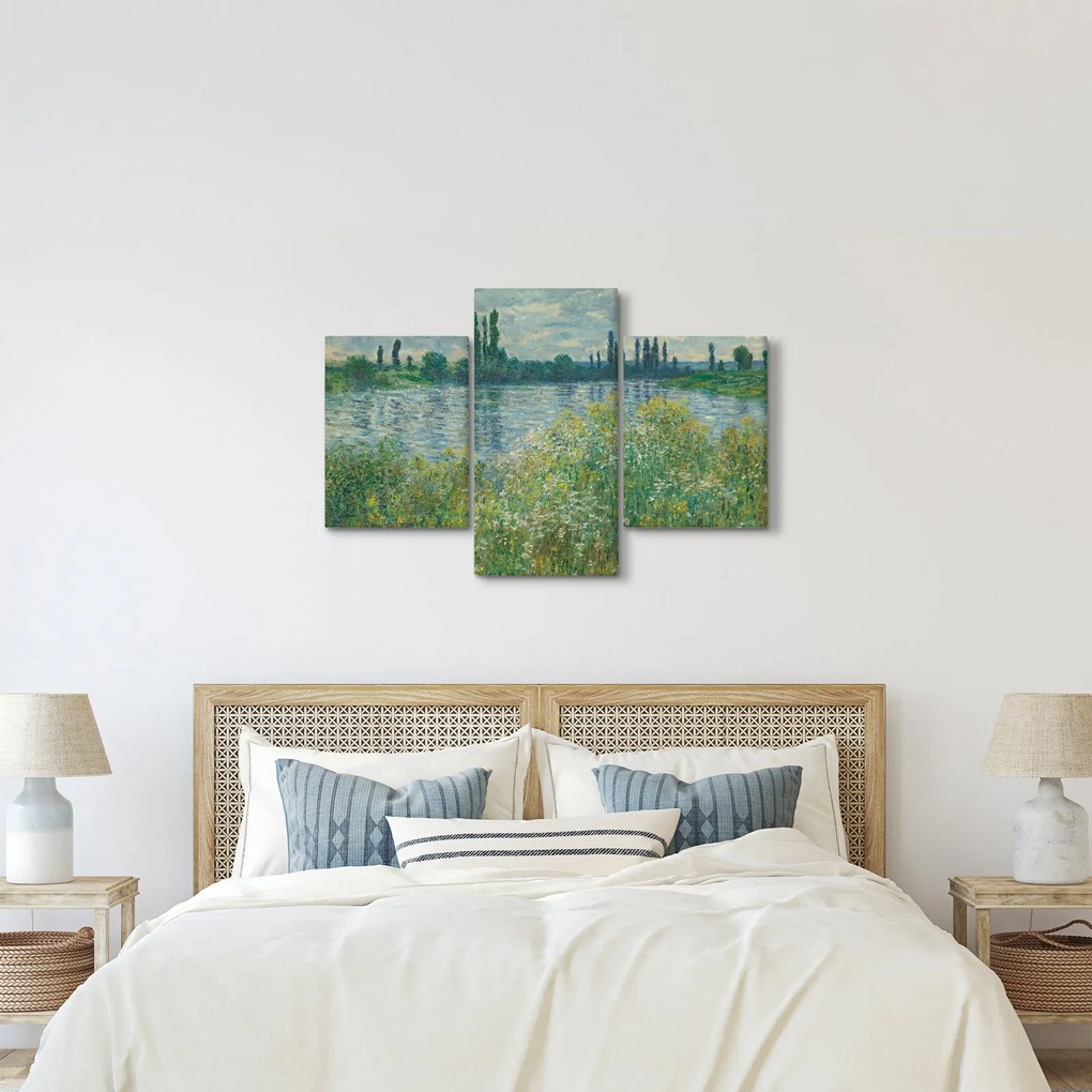 Tablou - Claude Monet, Banks of the Seine, reproducere (90x60 cm)