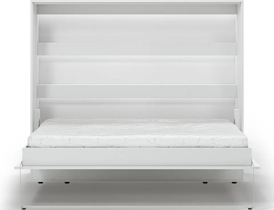 Pat rabatabil Devesto Horizontal Wall 140 alb LED, 200x140 cm – Alb