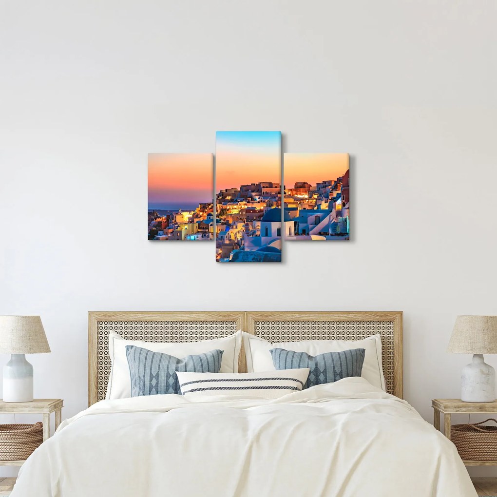 Tablou - Santorini în amurg (90x60 cm)