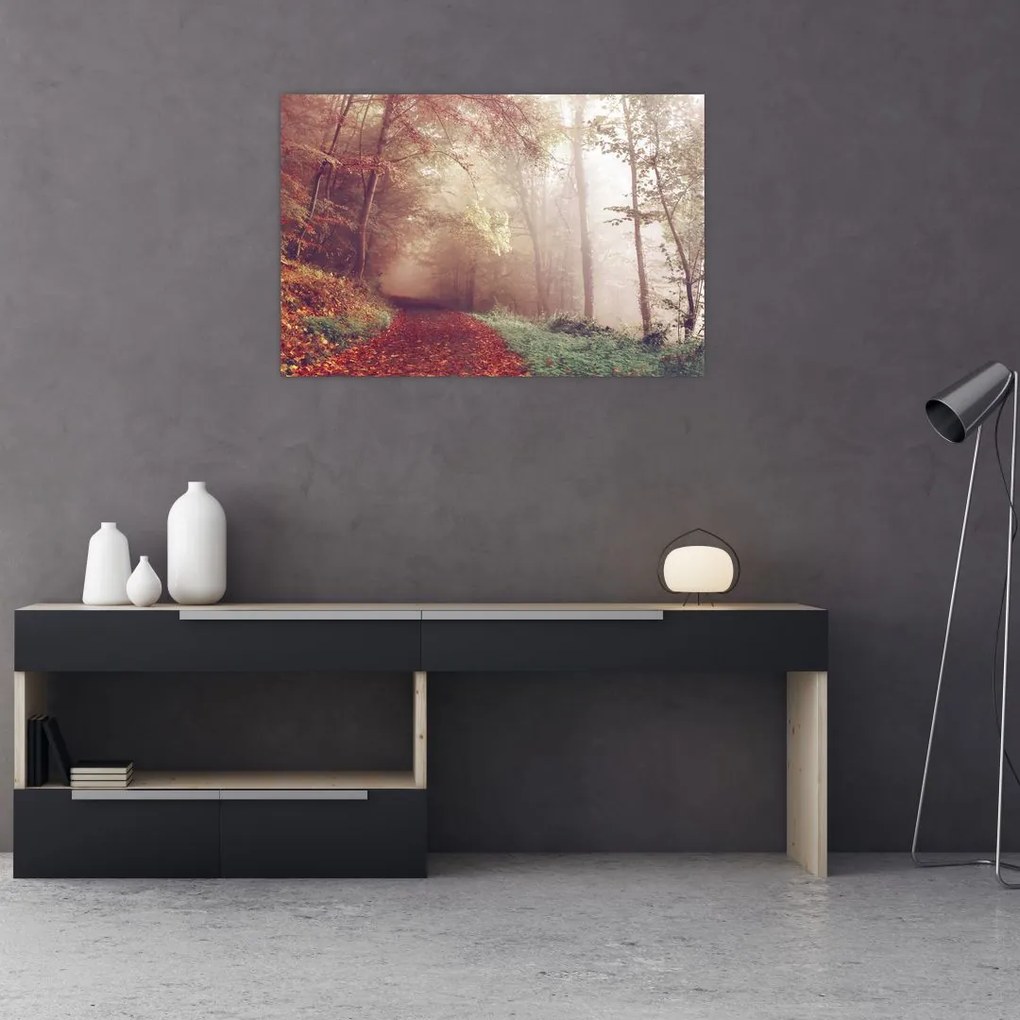 Tablou - Plimbarea de toamnă prin pădure (90x60 cm)