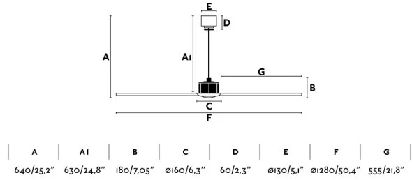 Ventilator de tavan FARO 32100 JUST FAN d. 128 cm negru + telecomandă