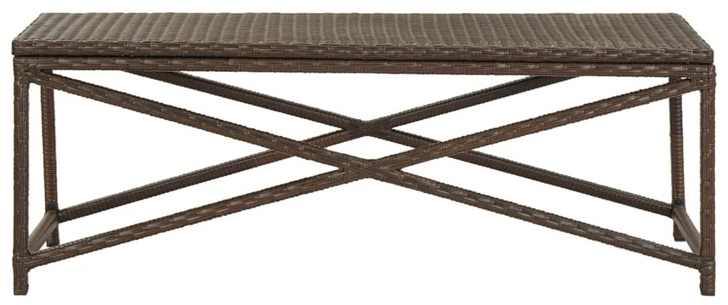 46212 vidaXL Bancă de grădină, maro, 120 cm, poliratan