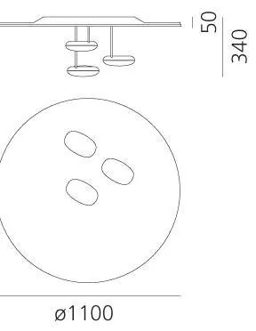 Plafonieră LED dimabilă Artemide 1474110A DROPLET LED/87W/230V 3000K