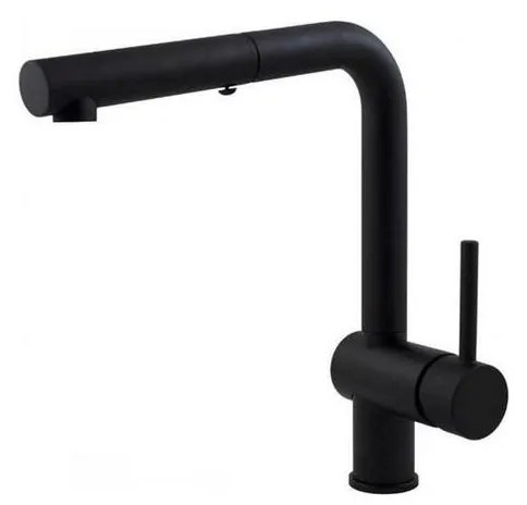 Paffoni - Baterie pentru chiuvetă LIGHT, cu duș extractibil, 29,2 cm, negru