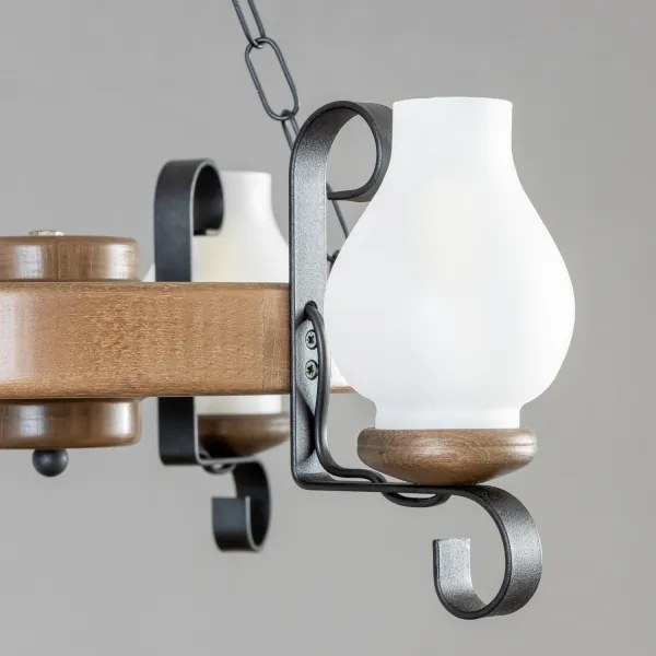 Lustră pe lanț Brilagi ROATA 3xE14/40W/230V fag/nuc