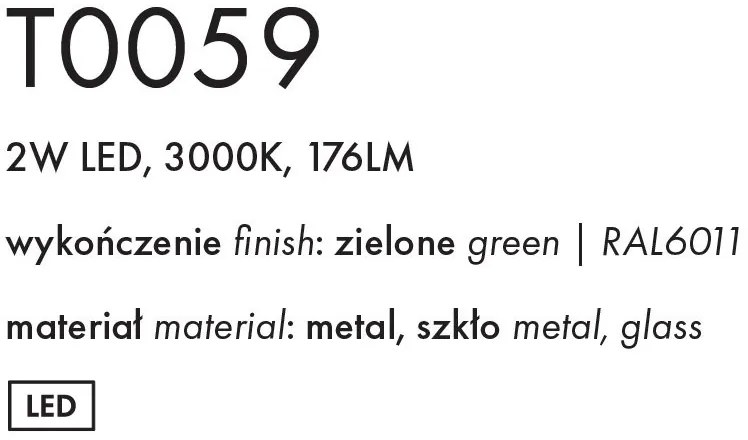 Veioza LED design decorativ Enigma verde
