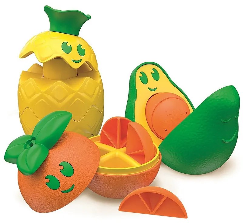 Fructe Friendly Faces Jucărie pentru bebeluși cu sortare de fructe, Puzzle Clementoni