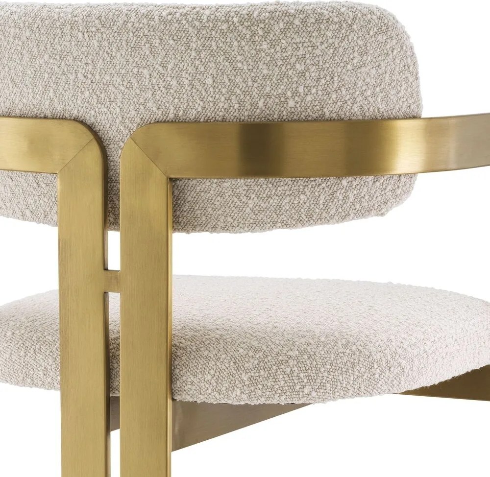 Scaun bar design LUX Donato, boucle crem 115048 HZ
