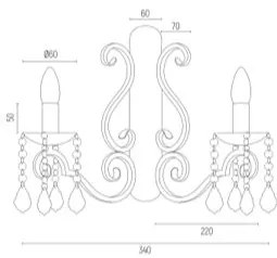 Aplica de perete design modern Diadema alb