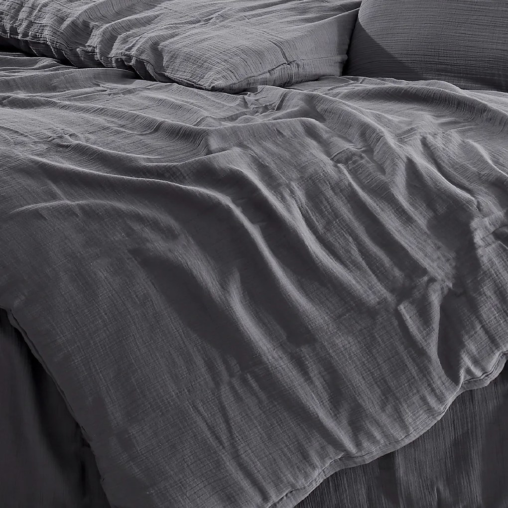 Lenjerie de pat din muselină 4Home Steel, 220 x 200 cm, 2 buc. 70 x 90 cm