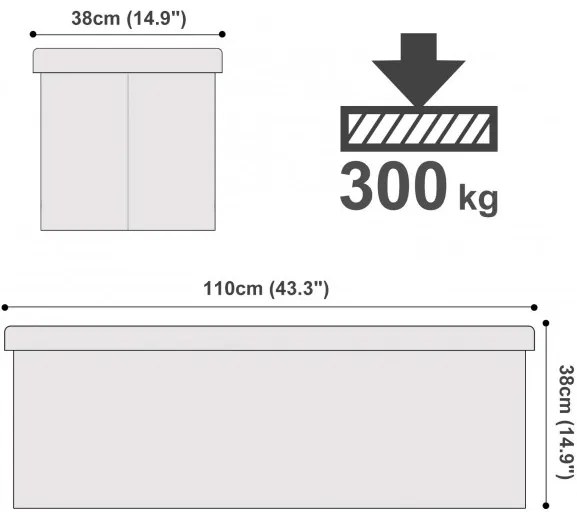 Bancheta Pliabila Amara, Cu Lada, Alba, 110 x 38 x 38 cm