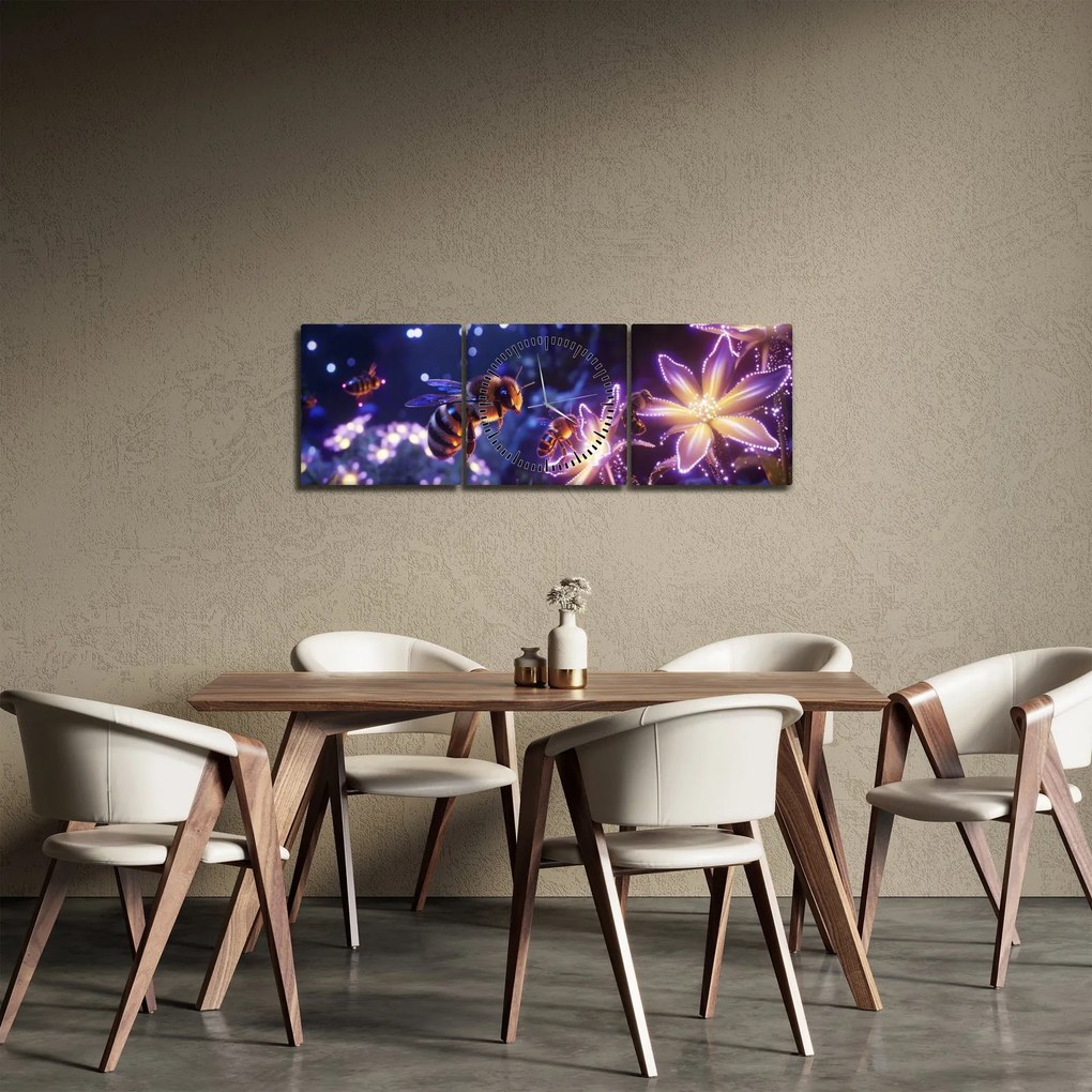 Tablou - Pajiștea Albinelor III. (cu ceas) (90x30 cm)
