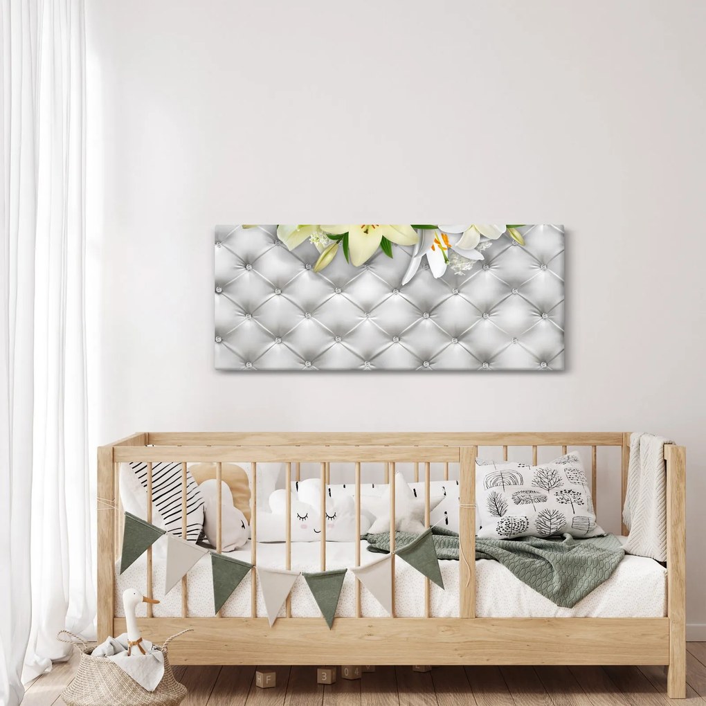 Tablou cu flori de crin (120x50 cm)