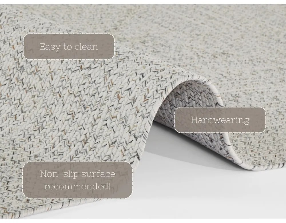 Covor alb/bej de exterior 150x80 cm - NORTHRUGS