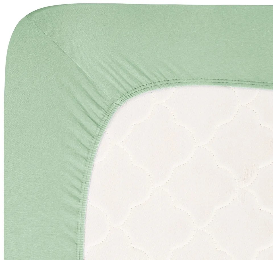 Cearșaf de pat 4Home jersey Luxury verde , 90 x 200 cm, 90 x 200 cm