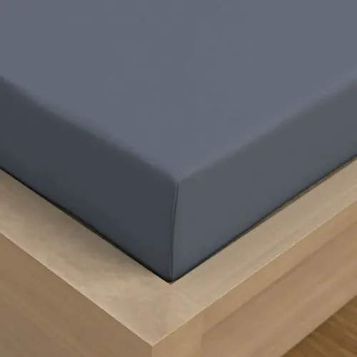 Kvalitex Cearșaf din satin cu elastic, gri închis,160 x 200 cm, 160 x 200 cm