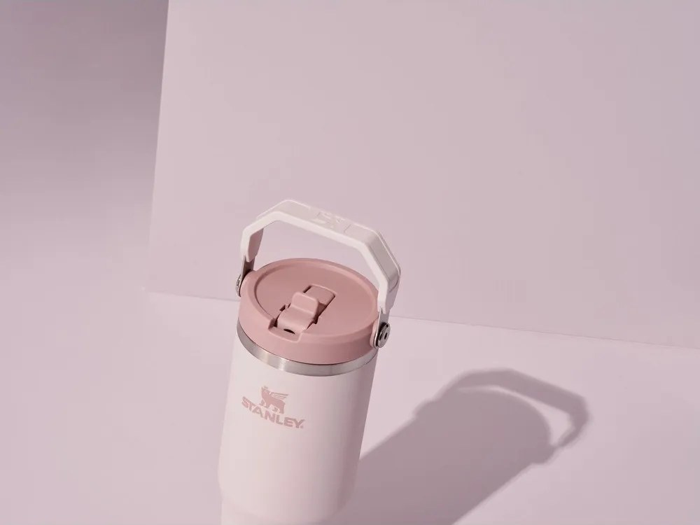 Termos roz deschis din oțel inoxidabil 410 ml IceFlow™ Flip Straw 2.0 Tumbler Rose Quartz – Stanley
