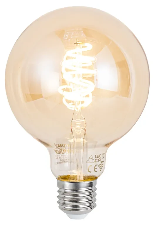 Plafonieră inteligentă bronz cu abajur dublu 45cm incl. WiFi G95 - Pua