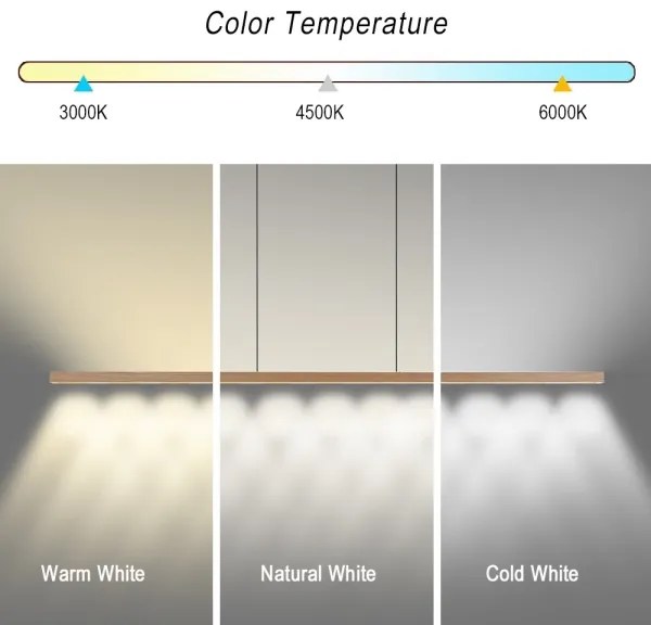 Immax NEO 07310L-LED lustră dimmabilă pe cablu cu senzor MADEIRA 37W/230V 157 cm frasin