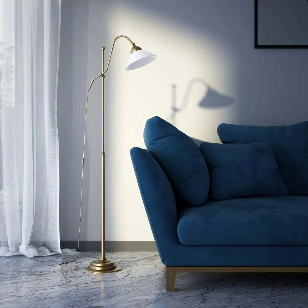 Lampadar din alama cu brat reglabil Sofia