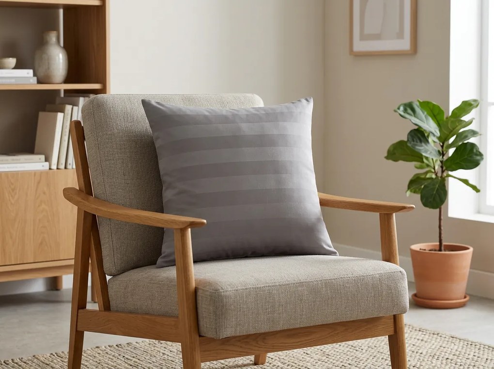 Husa de pernă din microfibra JASMINE 45x45 cm, gri deschis