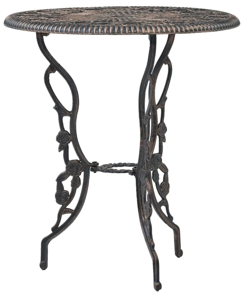 Set mobilier bistro, 3 piese, aluminiu turnat Bronz, 3