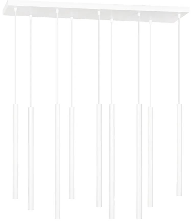 Lustra moderna liniara alba cu 9 pendule Selter
