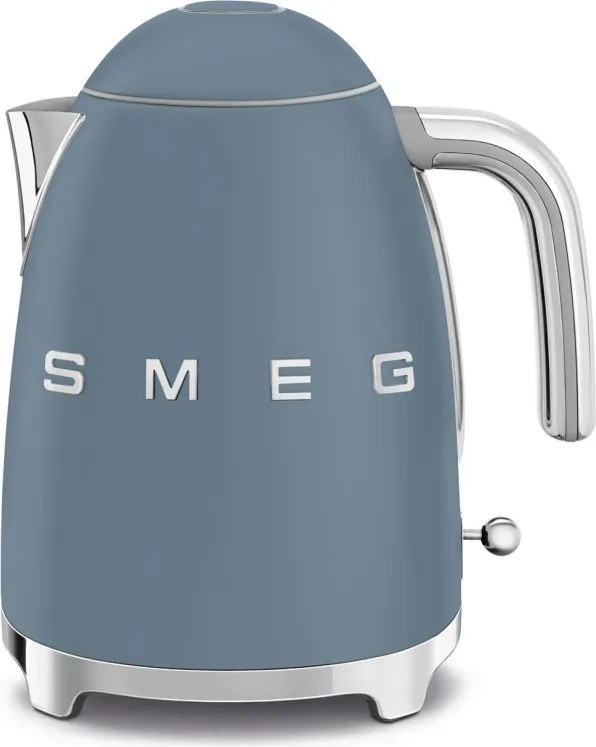 Cana electrica SMEG KLF03SBMEU, 2400 W, 1,7 l, Baza rotativa la 360°, Finisaj mat, Albastru cenusiu