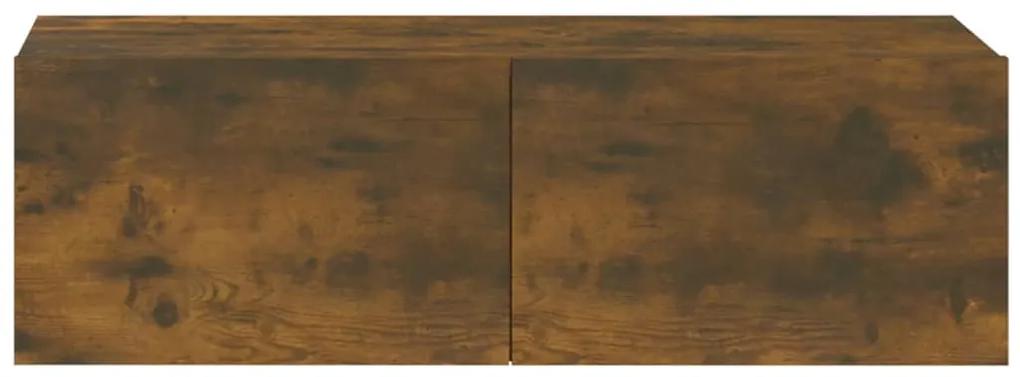 Set dulapuri TV, 5 piese, stejar fumuriu, lemn prelucrat 5, Stejar afumat, 100 x 30 x 30 cm