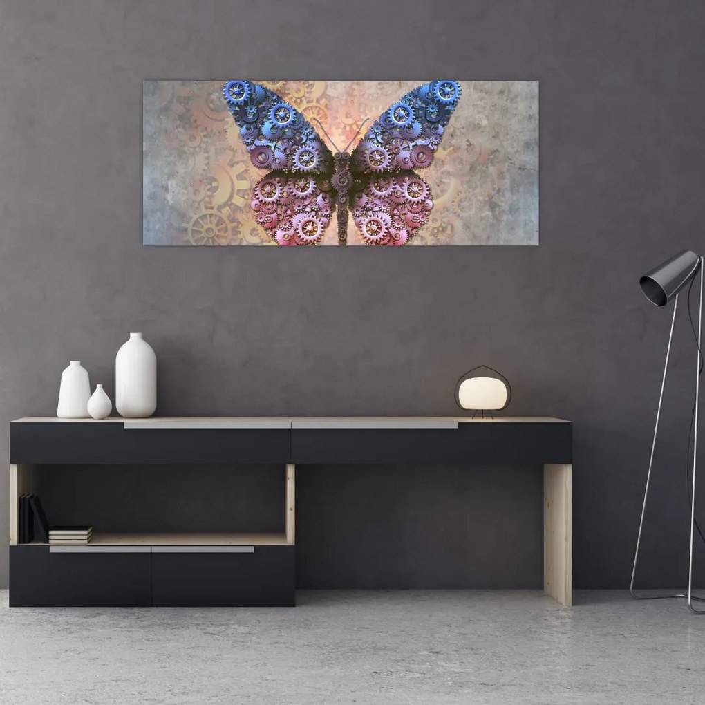 Tablou - Fluture steampunk (120x50 cm)